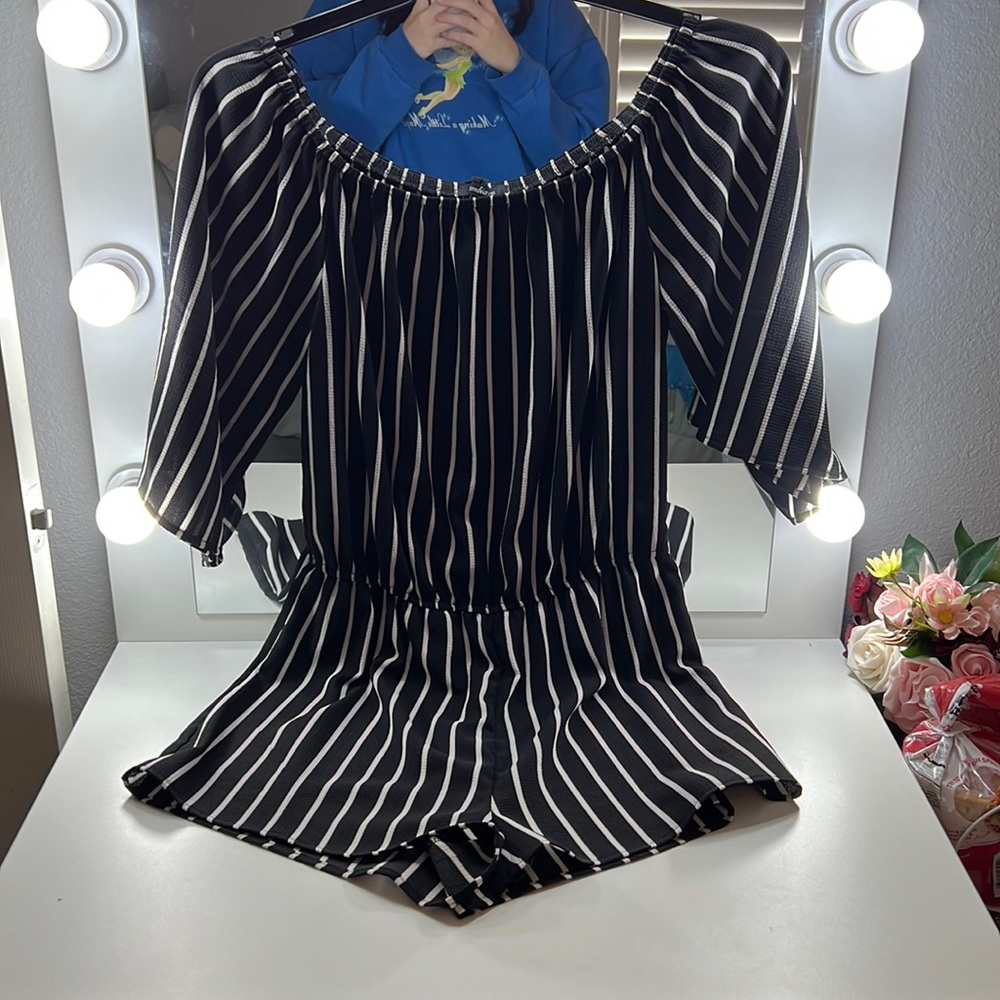 striped romper